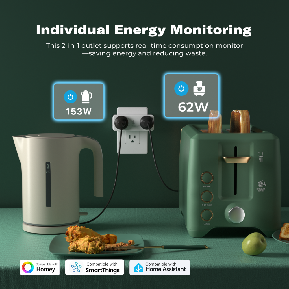 ThirdReality Smart Dual Plug ZP1