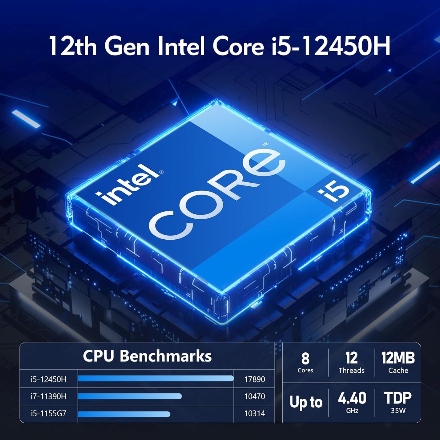 GEEKOM IT12 Mini PC with 12th Gen Intel® Core™ i5-12450H