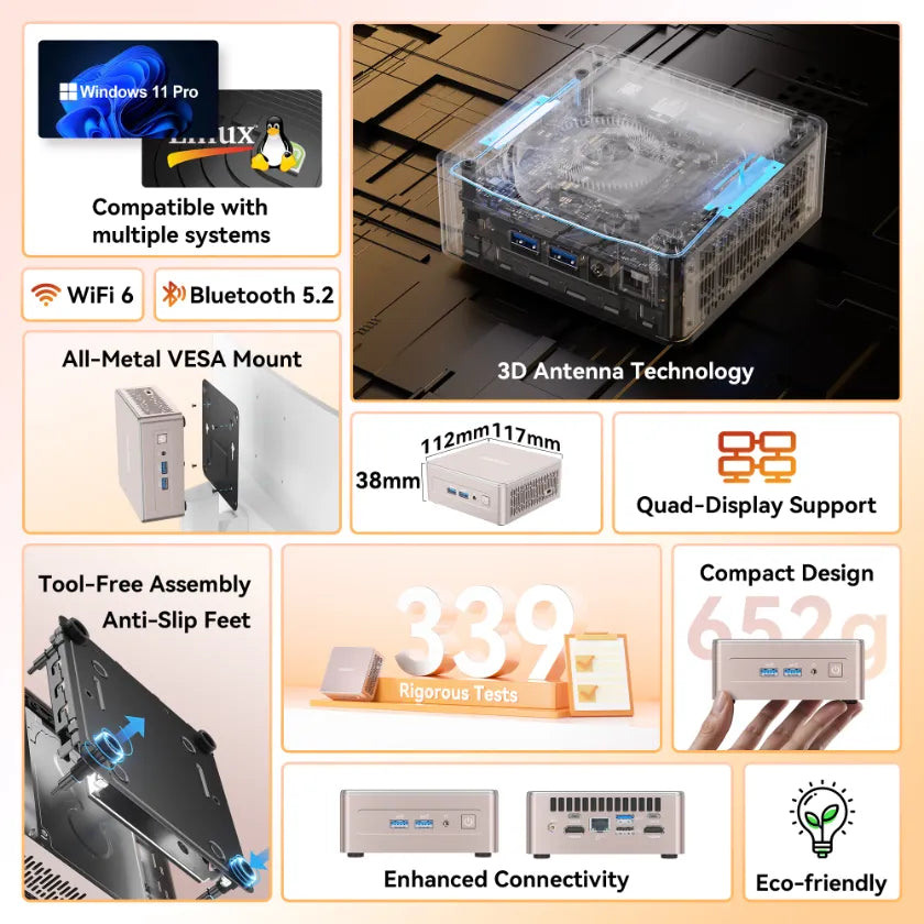 GEEKOM A5 Mini PC with AMD Ryzen™ 7 5825U | Ryzen™ 5 7430U