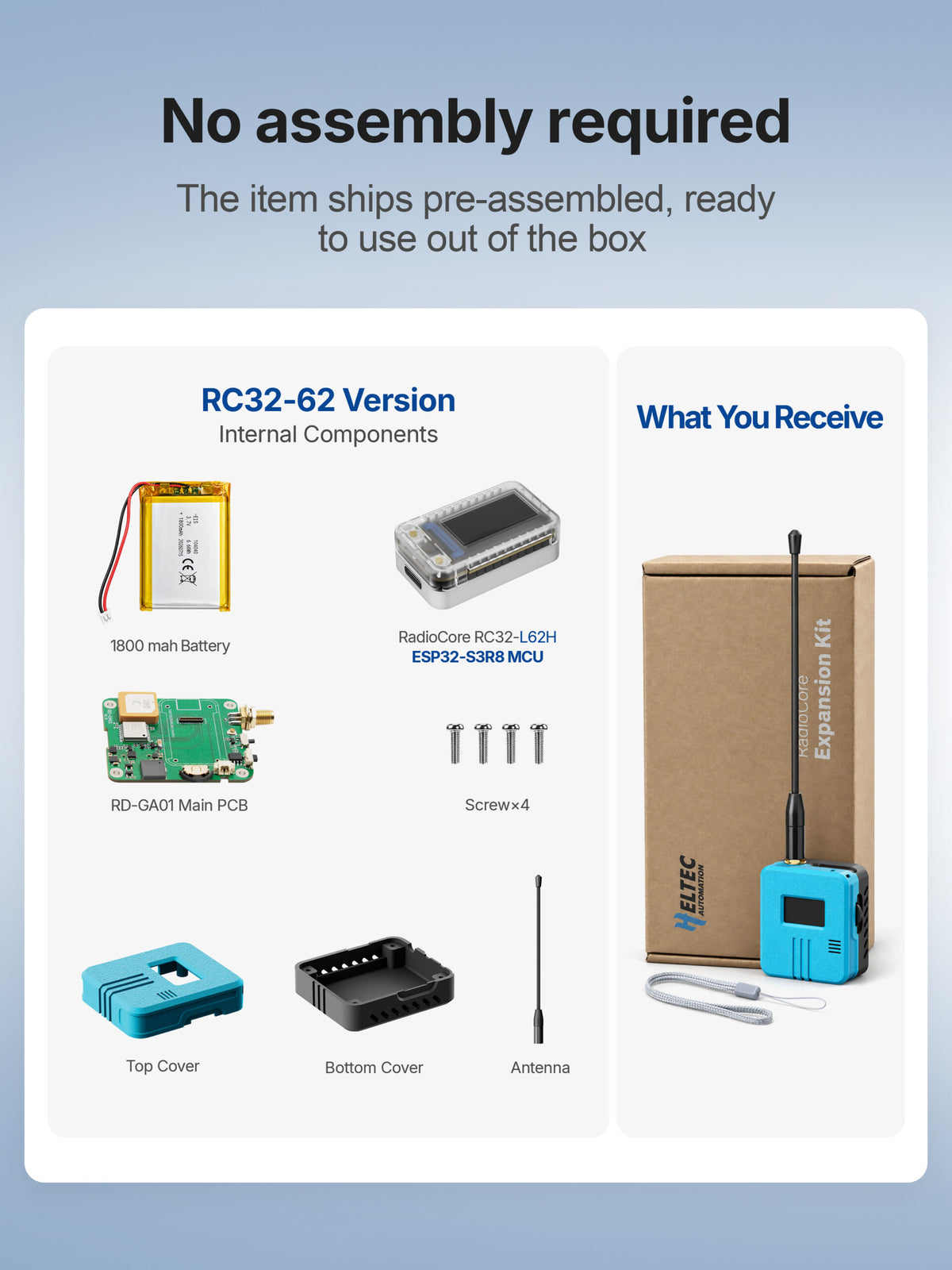 Heltec RD-GA01 packing list / what's in the box overview