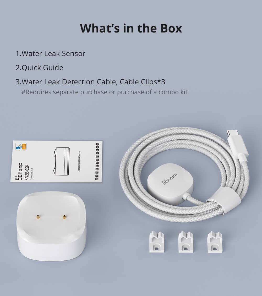 SONOFF SNZB-05P Zigbee Water Leak Sensor
