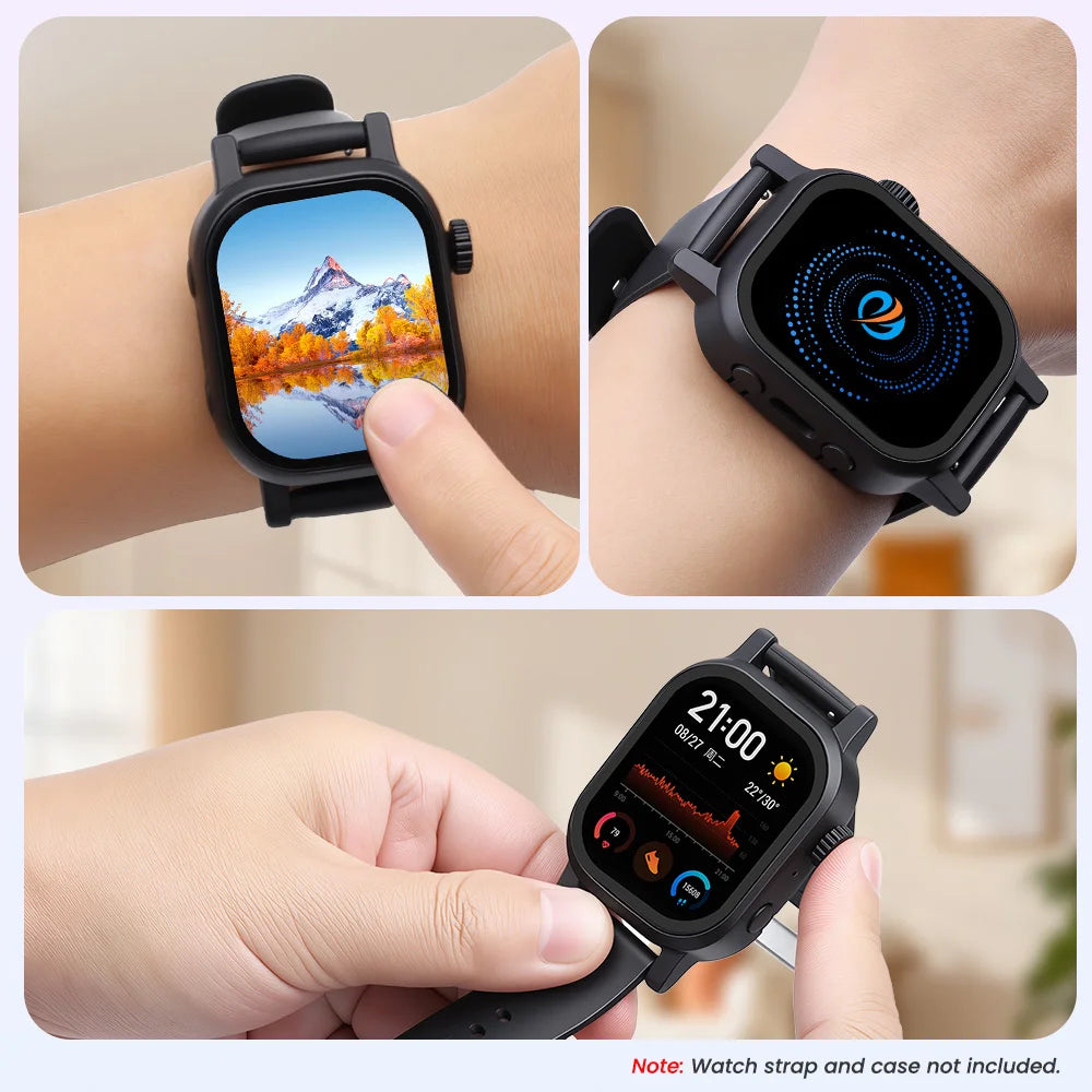 CrowPanel 2.01inch-HMI ESP32 Watch Display 240*296 IPS Touch Screen With Microphone Supports Voice Control (No Enclosure/Strap)