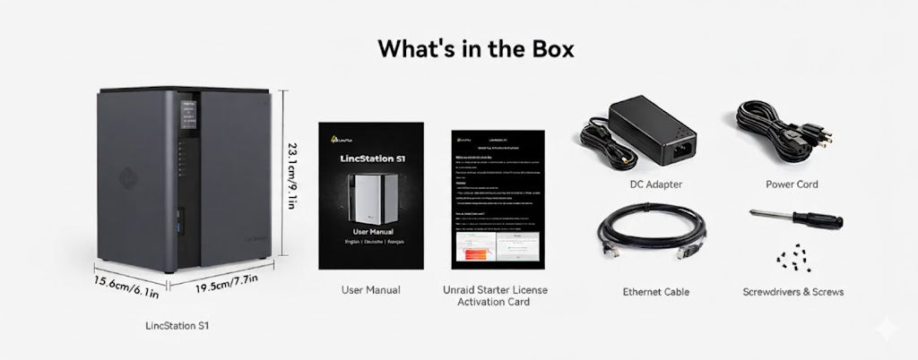 LincPlus LincStation S1 6-Bay NAS | 8GB RAM+128G ROM (Diskless)