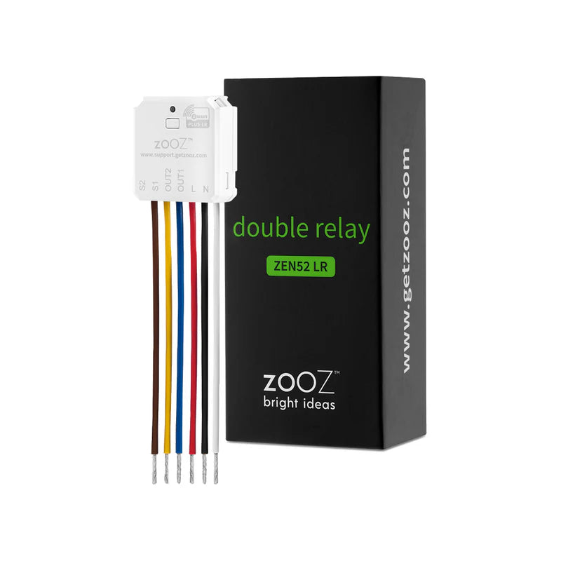 Zooz 700 Series Z-Wave Long Range Double Relay ZEN52 LR
