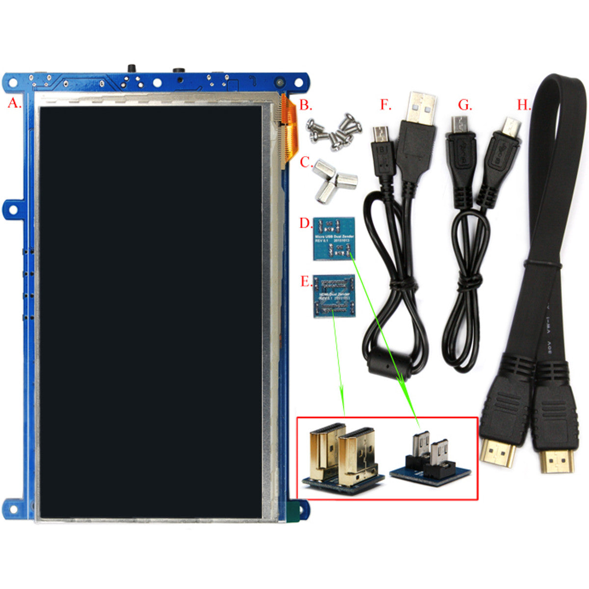 ODROID-VU7A Plus 7inch HDMI display with Multi-touch (1024X600)