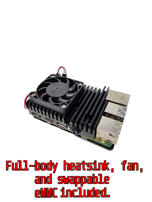 Indiedroid Nova + Full-Body Heatsink, Fan, eMMC
