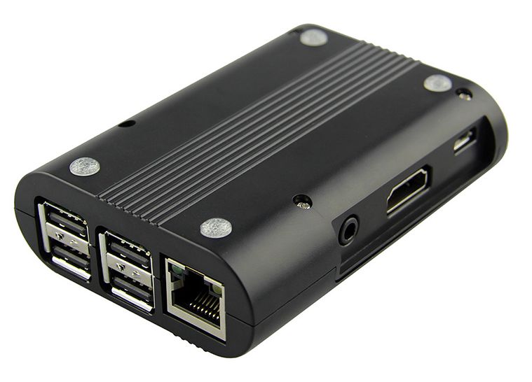 RasPi3B Case Black ABS Rounded