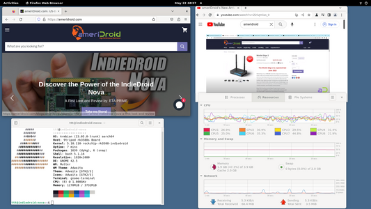 Armbian fully-loaded running on the new Indiedroid Nova