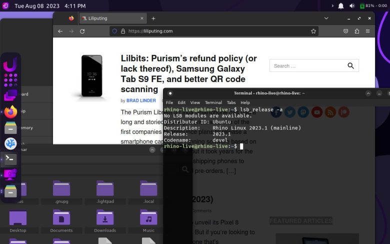 Pinetime Linux Rhino Linux: Ubuntu-based Linux distro with PC, PinePhone, and PineTab ...