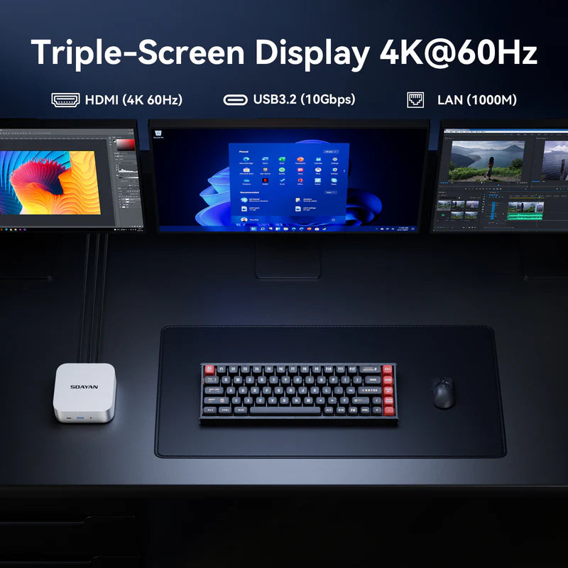 ameriDroid MQi13 AMD Ryzen 5 7430U Mini PC