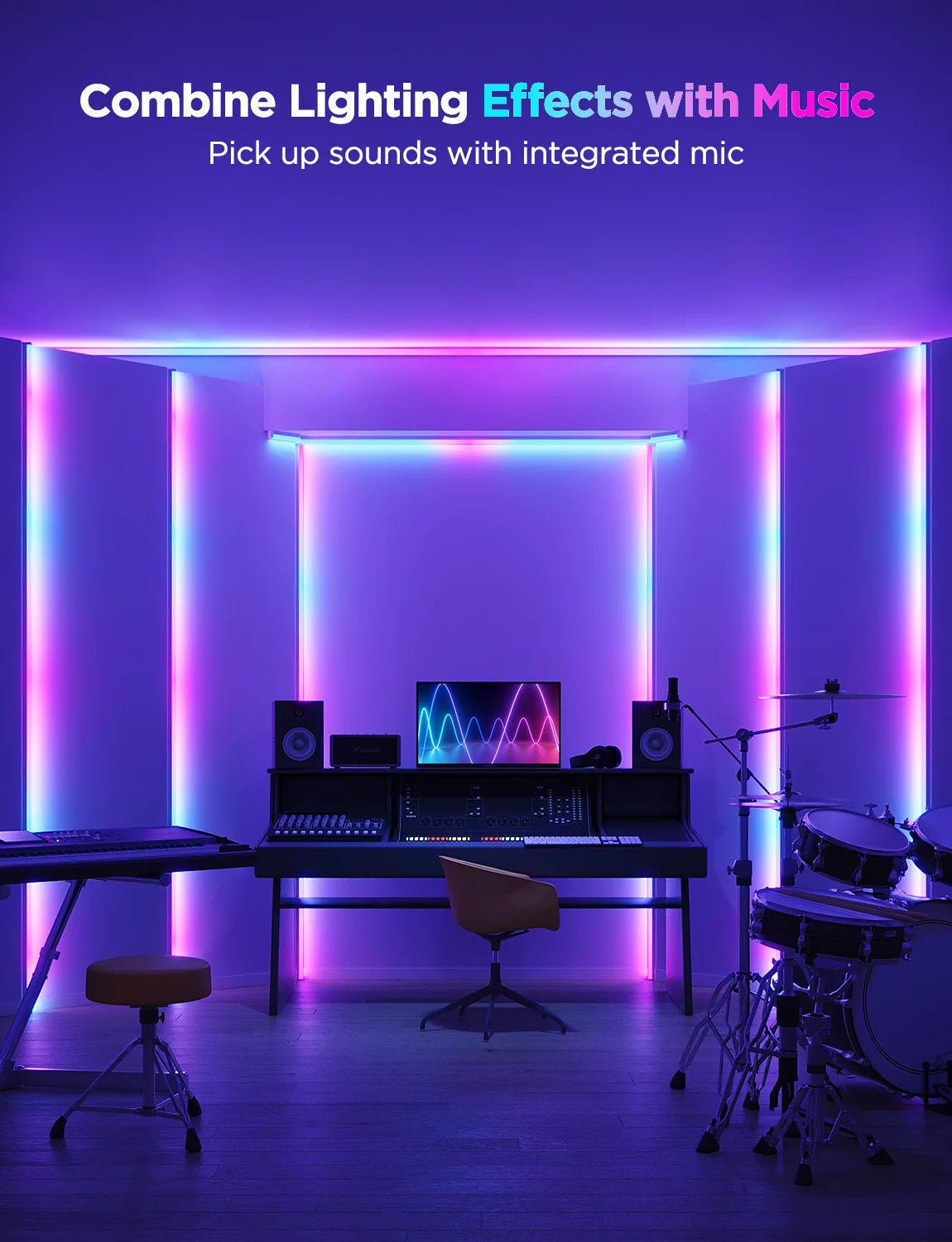 Govee RGBIC LED Strip Lights with Covers 32.8ft