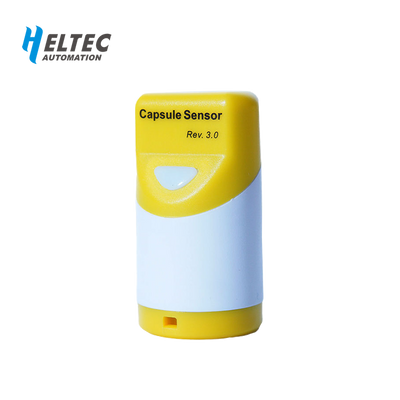 Heltec Capsule Sensor V3 front view — yellow and white capsule, Rev. 3.0
