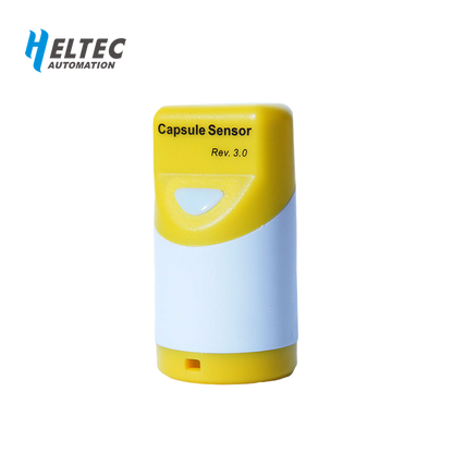 Heltec Capsule Sensor V3 front view — yellow and white capsule, Rev. 3.0