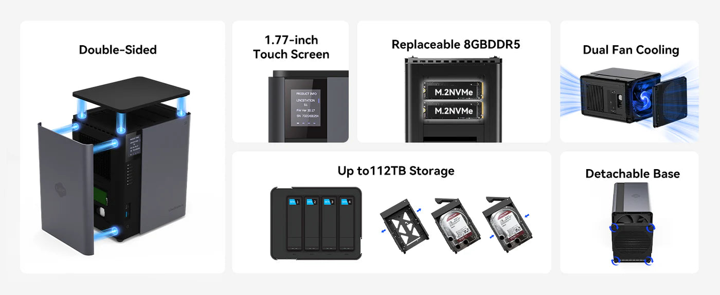LincPlus LincStation S1 6-Bay NAS | 8GB RAM+128G ROM (Diskless)