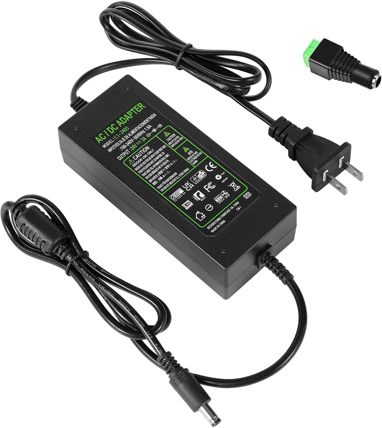 24V/3A AC to DC Power Supply Adapter
