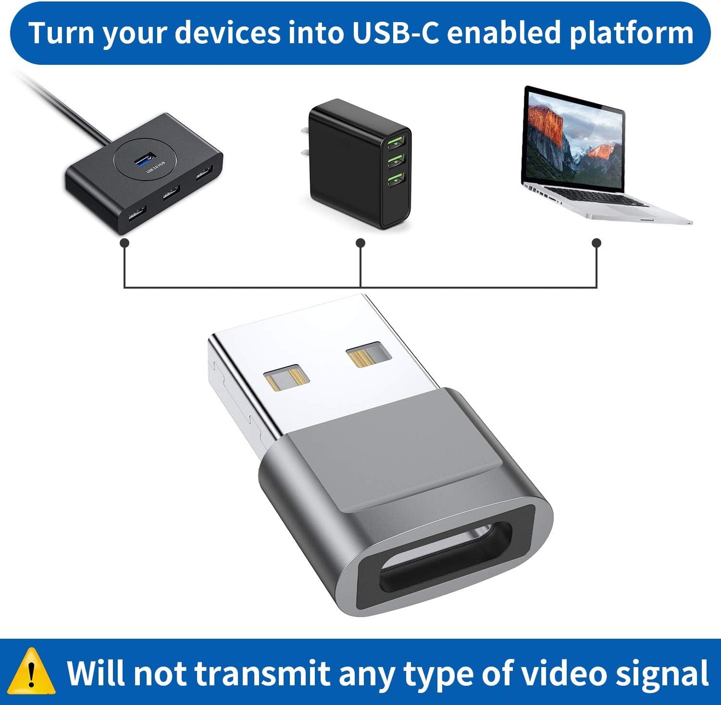 USB-C Female to USB-A Adapter