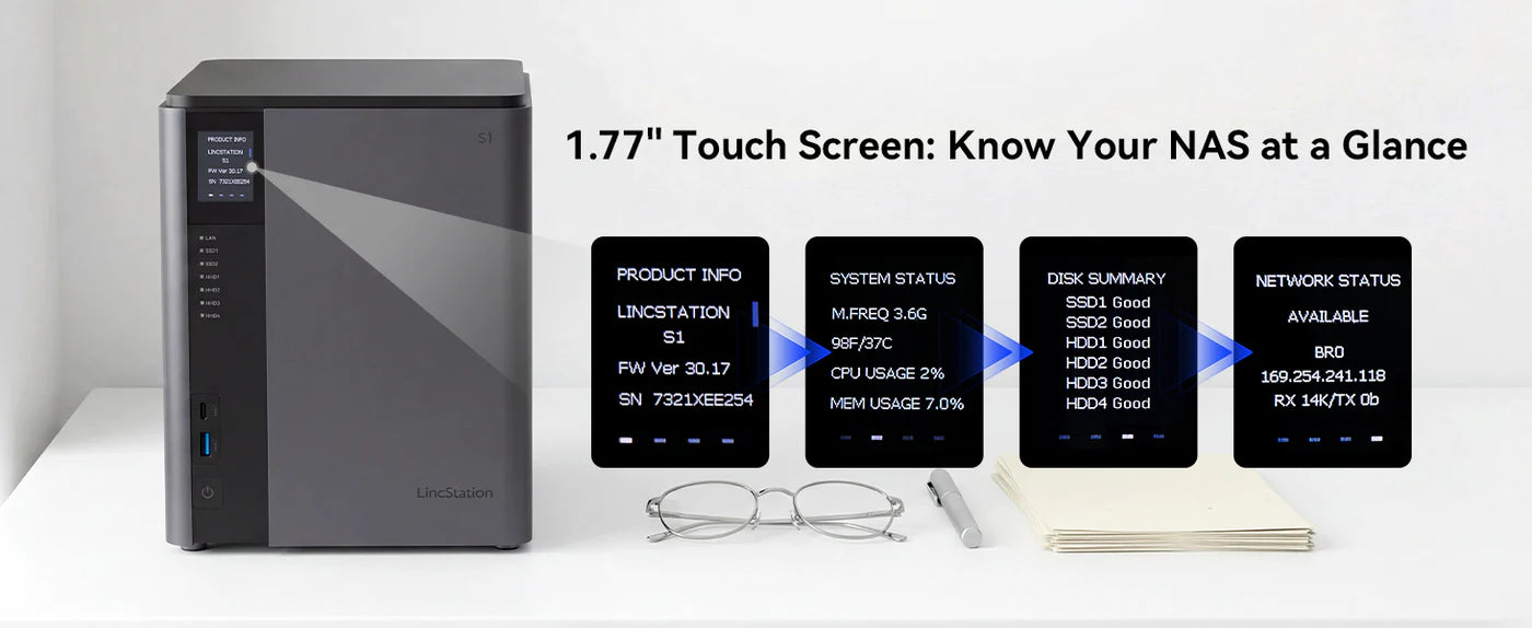 LincPlus LincStation S1 6-Bay NAS | 8GB RAM+128G ROM (Diskless)