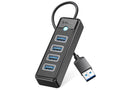 USB3.0 Hub 4-Port Black