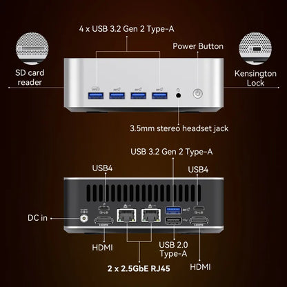 GEEKOM A8 Max Mini PC with AMD R7-8745HS