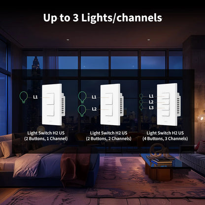 Aqara Light Switch H2 US (2 Button 2 Channel)