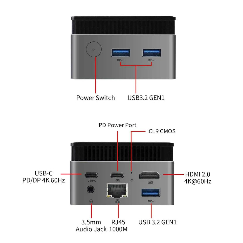 Intel N150 MINI PC youyeetoo BY53, 12GB LPDDR5, 512GB NVMe, Windows 11 Pro