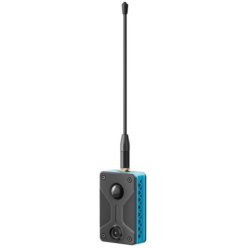Heltec RS-CP01 PIR and camera expansion kit enclosure with whip antenna, PIR dome, and camera lens