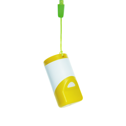 Heltec Capsule Sensor V3 with lanyard on black background