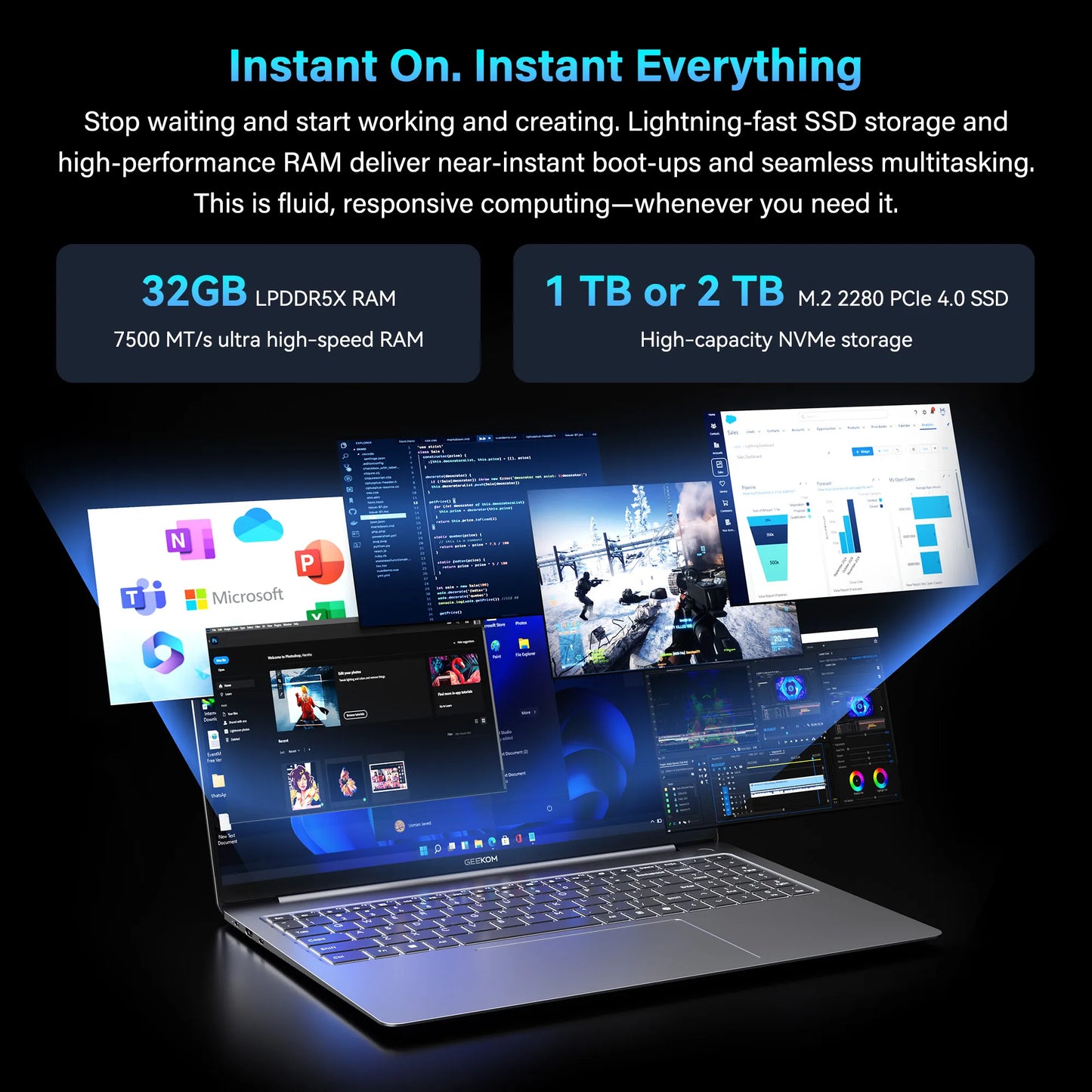 GEEKOM GeekBook X16 Pro 16 inch Laptop