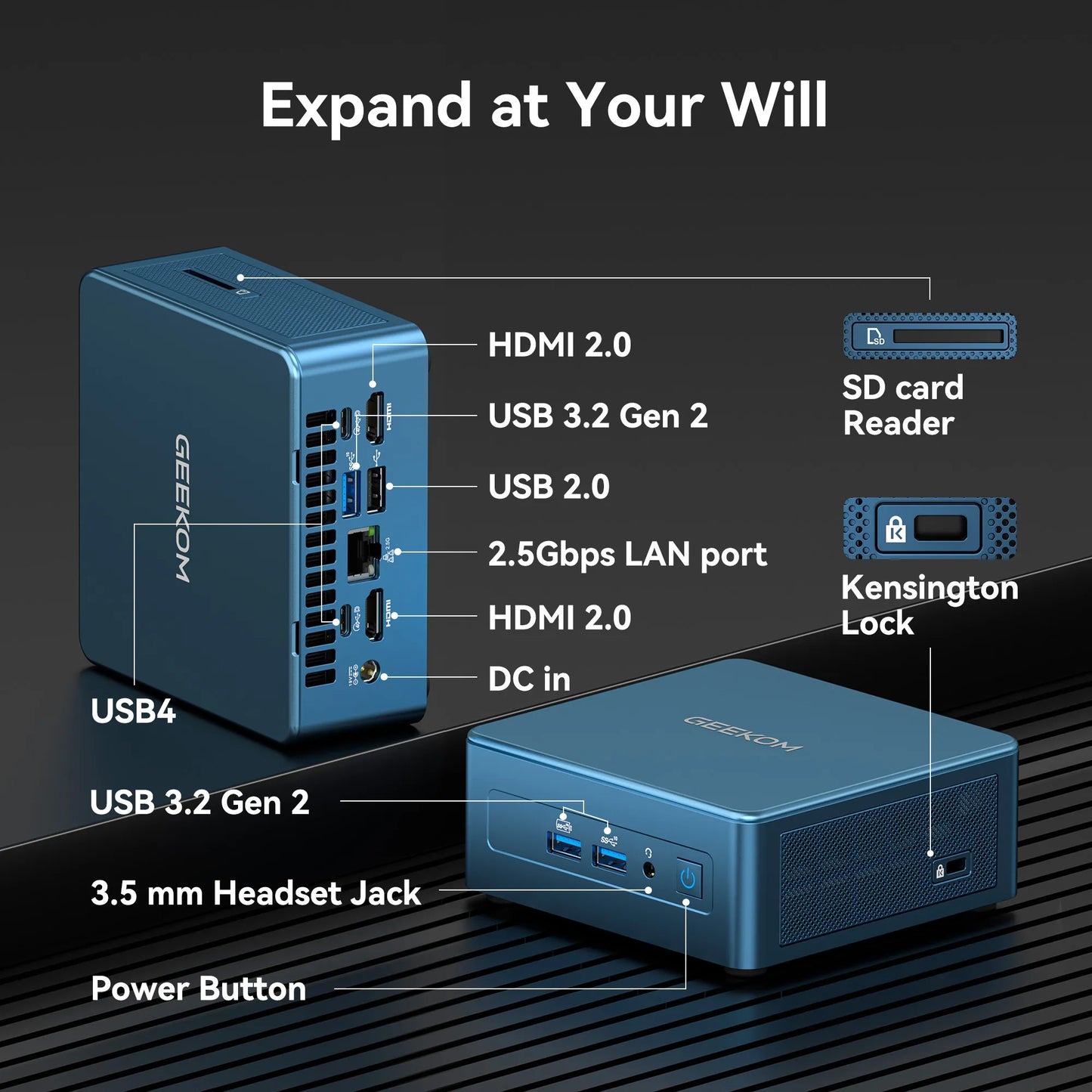 GEEKOM IT12 Mini PC with 12th Gen Intel® Core™ i5-12450H