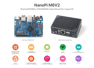 NanoPi M6V2 8GB + Metal Case