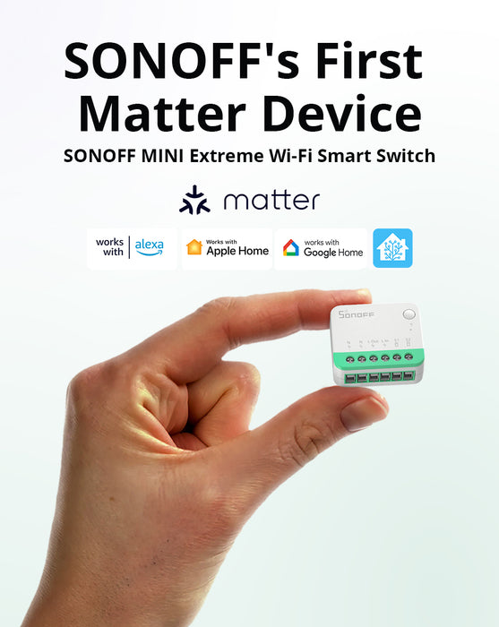 SONOFF MINI Extreme Wi-Fi Smart Switch (Matter-enabled) — ameriDroid