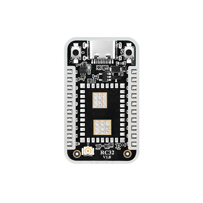 Heltec RadioCore RC32 bare board top view showing modular RF pad area and USB-C