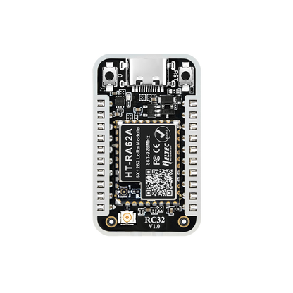 Heltec RadioCore RC32 PCB with HT-RA62A SX1262 LoRa module, USB-C, and IPEX antenna connector