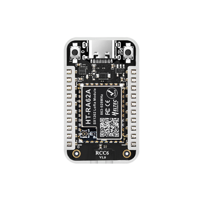 Heltec RadioCore RCC6 PCB with HT-RA62A SX1262 LoRa module, USB-C, and IPEX antenna connector