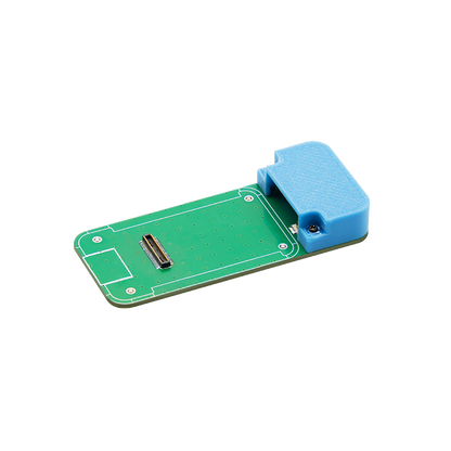 Heltec RDC1 adapter board underside with cyan end cap and multi-pin connector