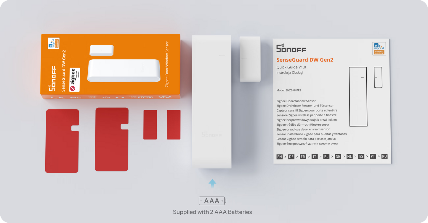 SONOFF SenseGuard DW Gen2 Door/Window Sensor | SNZB-04PR2 4-Pack