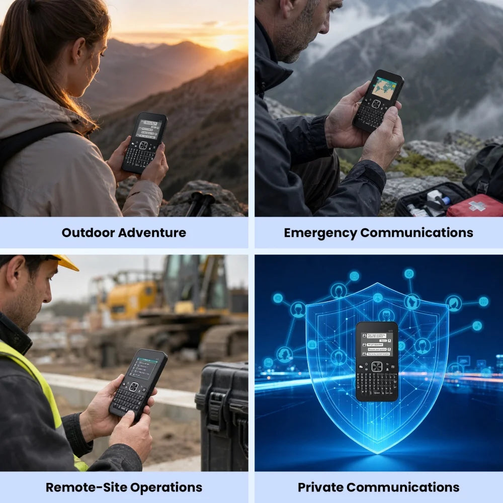 ThinkNode M9 MeshCore Communication Terminal with Full Keyboard 2.4inch LCD|ESP32-S3 LR1110 | GPS | 2300mAh-915 MHz
