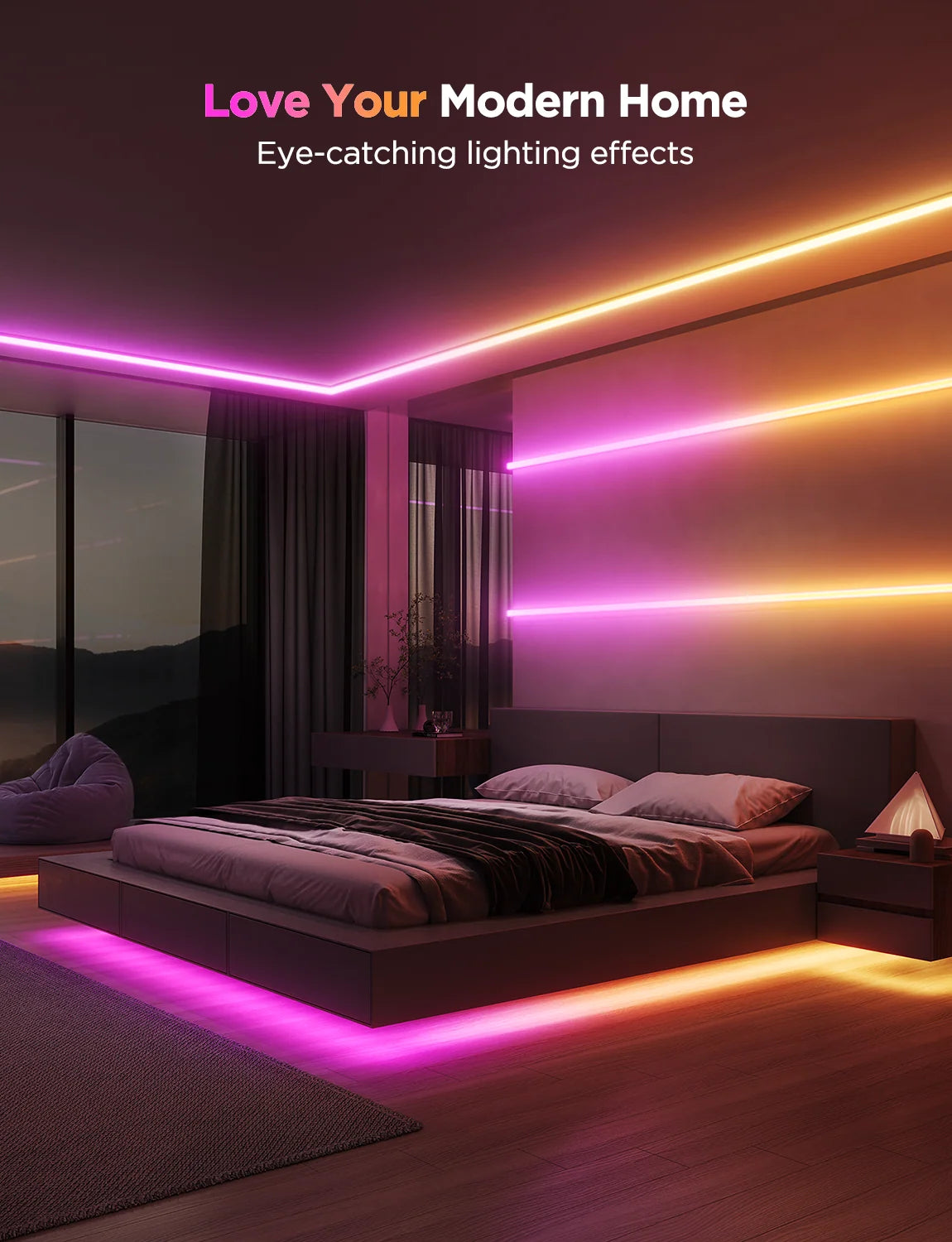 Govee RGBIC LED Strip Lights with Covers 32.8ft