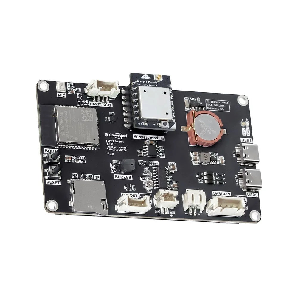 CrowPanel Advance 3.5" ESP32-S3 AI HMI Display for Meshtastic – 480x320 IPS Touch Screen with Case