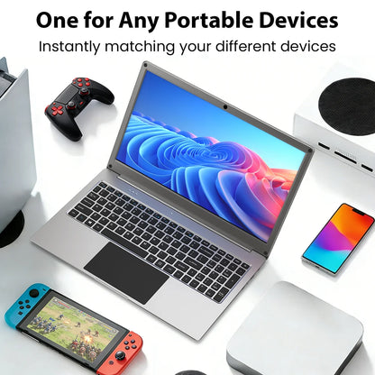 CrowView Note 15.6inch-All-in-One Portable Display with Keyboard, FHD IPS Lapdock, SBC/Phone-to-Laptop Device