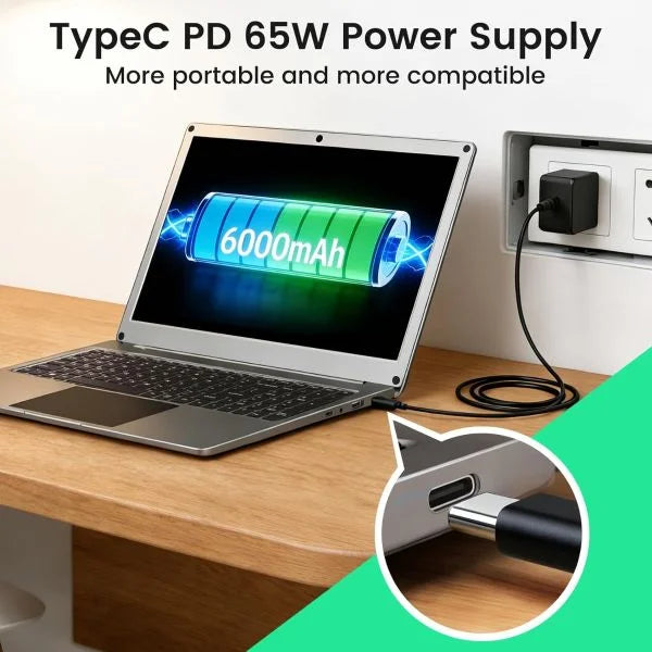 CrowView Note 15.6inch-All-in-One Portable Display with Keyboard, FHD IPS Lapdock, SBC/Phone-to-Laptop Device