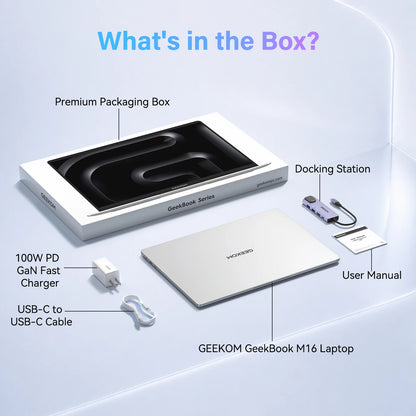 GEEKOM GeekBook M16 16 inch Laptop | U9-185H
