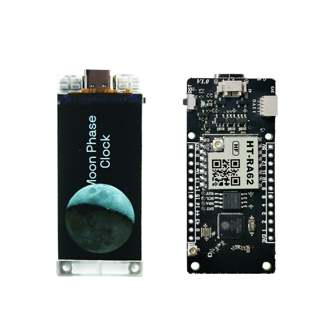Heltec Vision Master T190 front and back PCB views showing ESP32-S3 and LoRa module