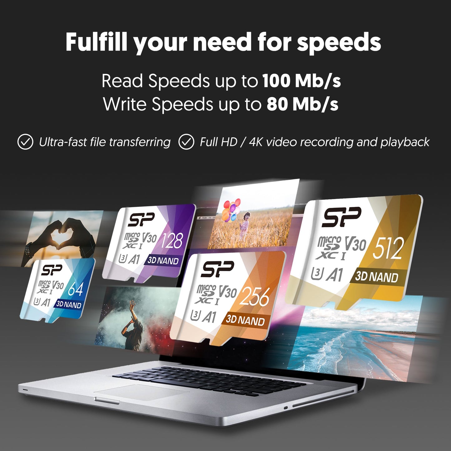 Silicon Power 128GB Superior UHS-1(U3) V30 A1 MicroSD Memory Card with Adapter [Not compatible with Switch 2]