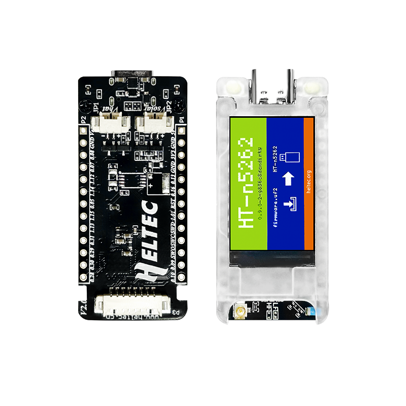Heltec Mesh Node T114 V2.0 bare board and shelled display unit