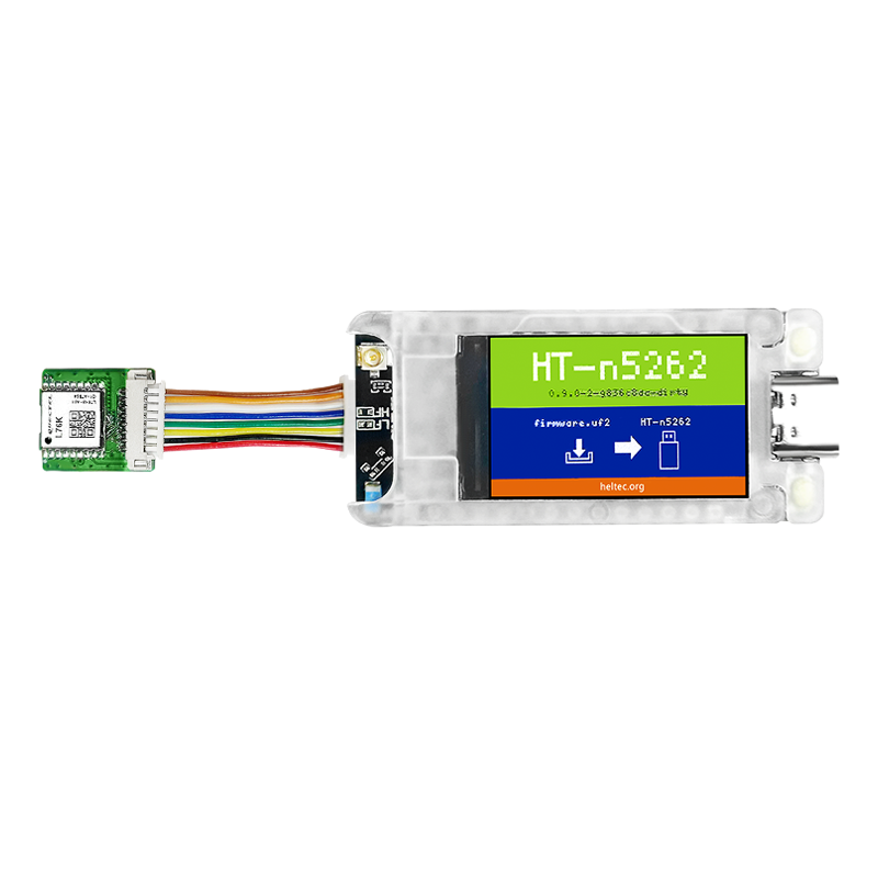 Heltec Mesh Node T114 with display, shell, and Quectel L76K GPS connected