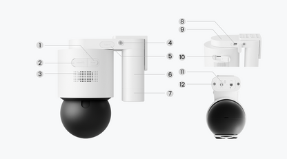 Reolink OMVI 2i Ultra - Rear components diagram