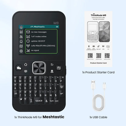 ThinkNode M9 Meshtastic Communication Terminal with Full Keyboard 2.4inch LCD|ESP32-S3 + LR1110 | GPS | 2300mAh-915 MHz