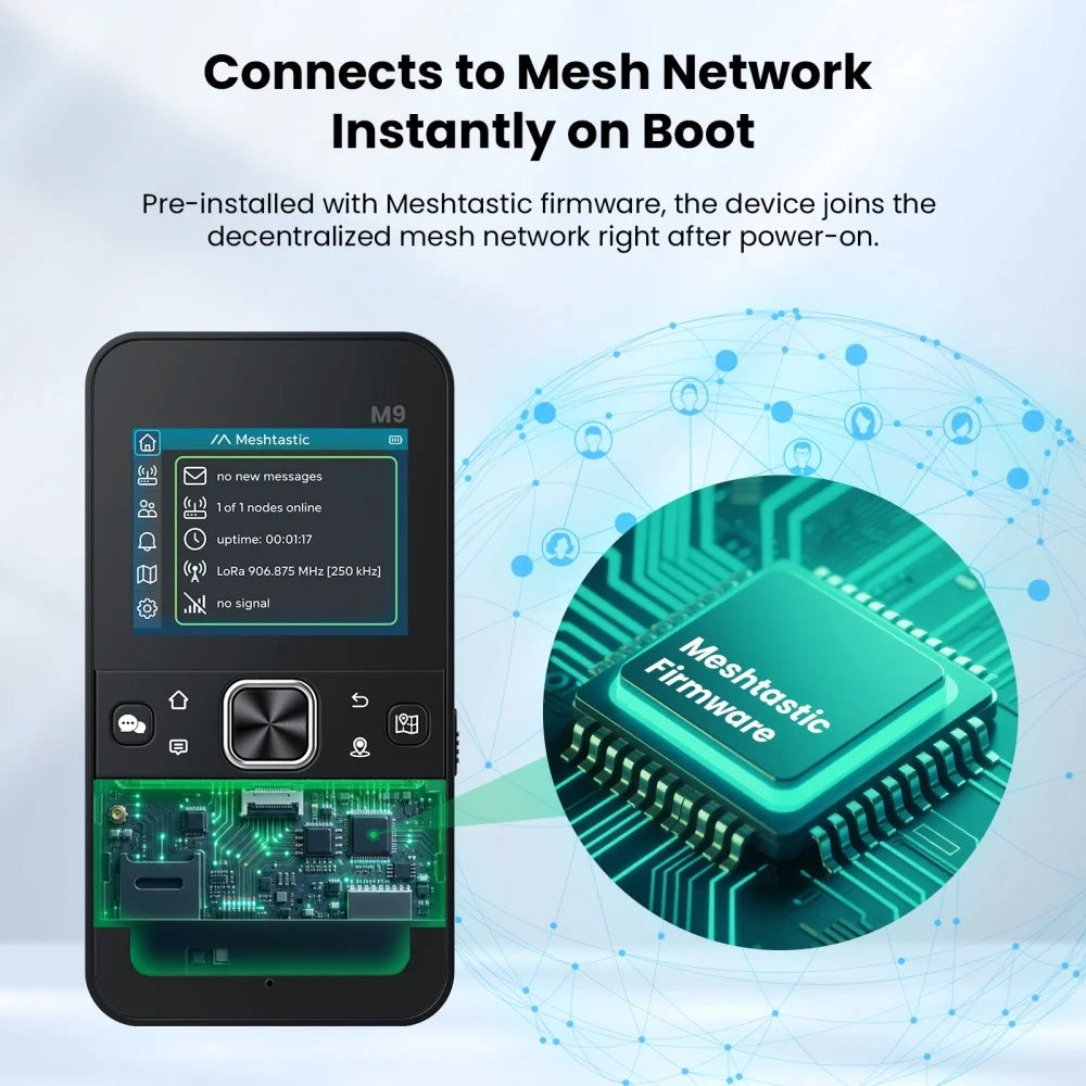 ThinkNode M9 Meshtastic Communication Terminal with Full Keyboard 2.4inch LCD|ESP32-S3 + LR1110 | GPS | 2300mAh-915 MHz
