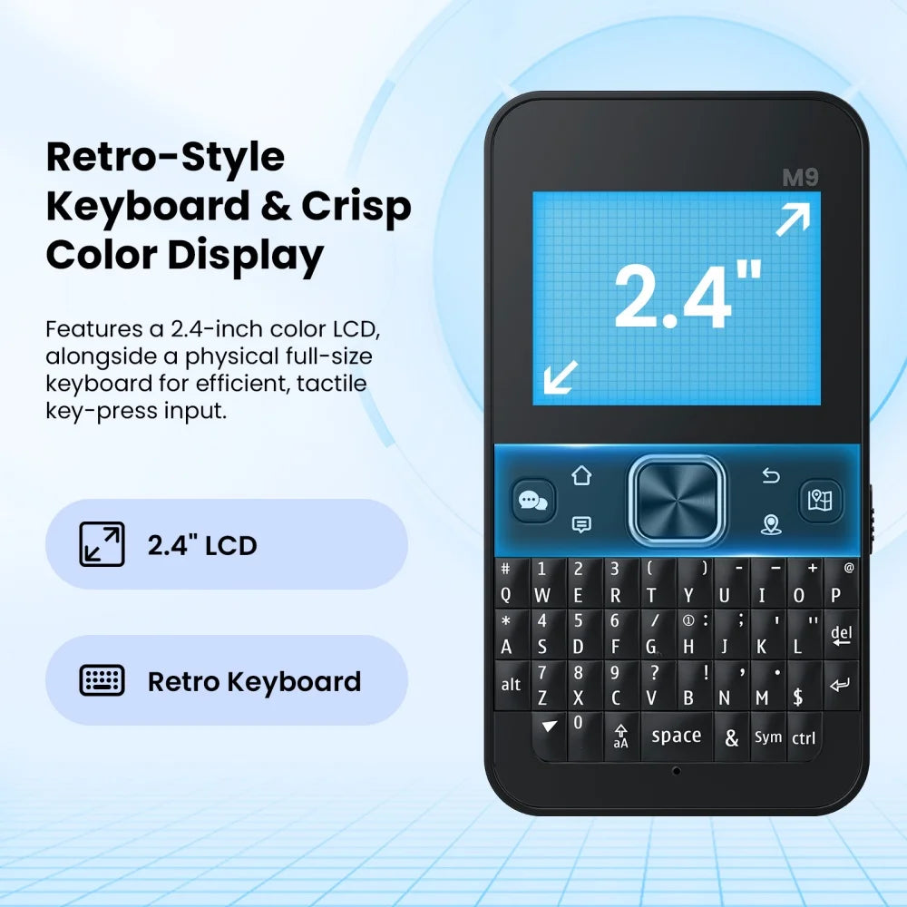 ThinkNode M9 MeshCore Communication Terminal with Full Keyboard 2.4inch LCD|ESP32-S3 LR1110 | GPS | 2300mAh-915 MHz